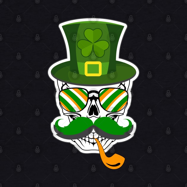 Leprechaun Hat with Skull-ST Pattys Day Gifts by GoodyBroCrafts